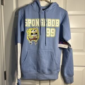 NEW Blue Hoodie Nickelodeon SpongeBob Squarepants 99' Pullover